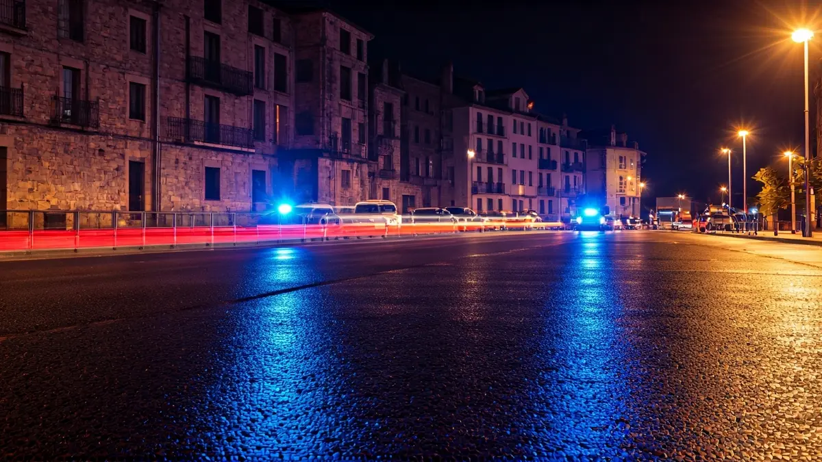 Imagen genérica de luces de emergencia en un rescate costero.