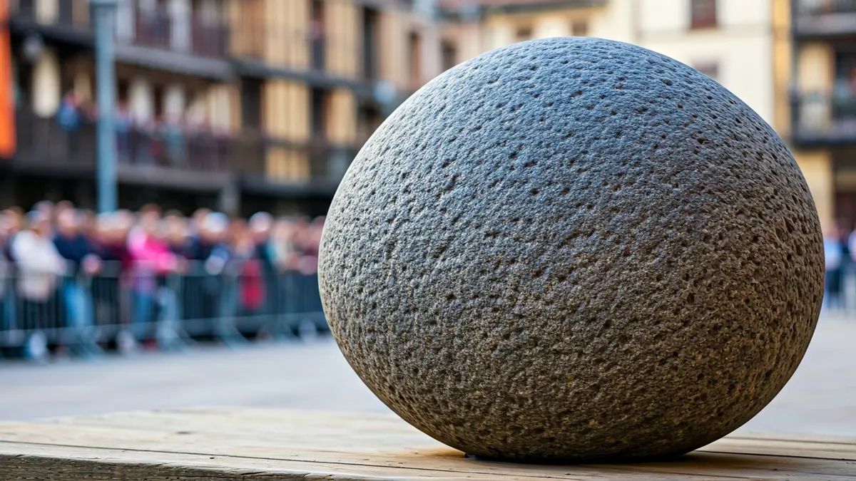 Generic image of a large spherical stone, representing traditional Basque sport.
