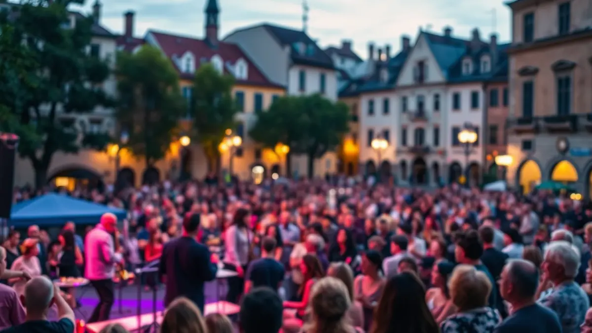 Generic image: Outdoor jazz concert, people enjoying the music.
