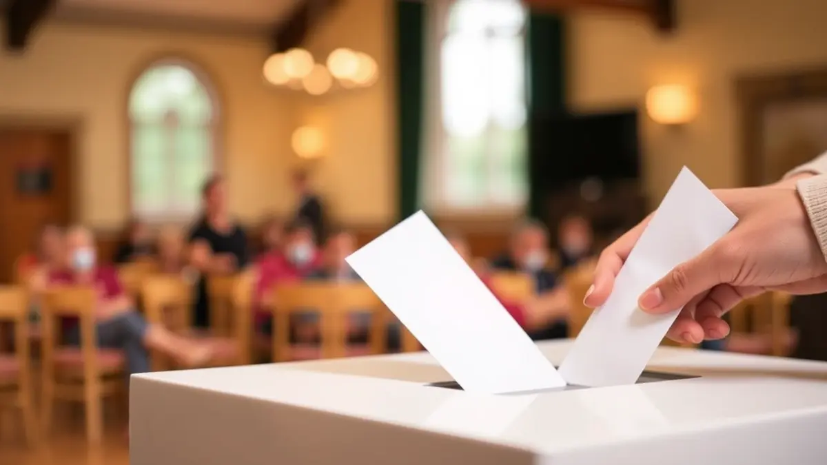 Generic image of a citizen participation process, showing hands inserting votes into a ballot box.