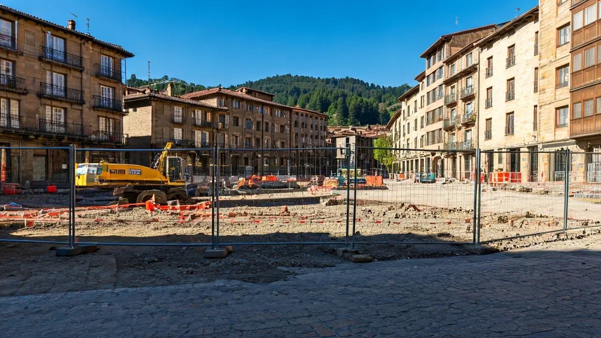Goikoplazan babes ofizialeko etxebizitzak eraikitzeko lanen irudi generikoa.