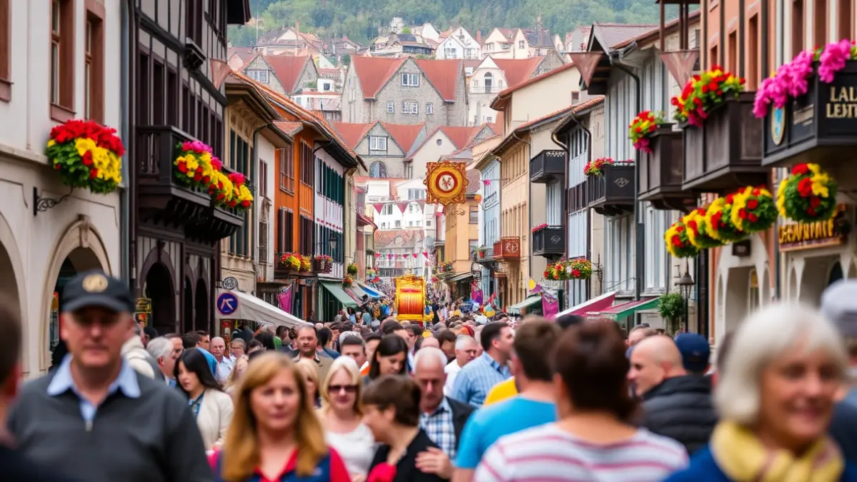 Imagen genérica de las fiestas de Legazpi, mostrando gente y ambiente festivo.
