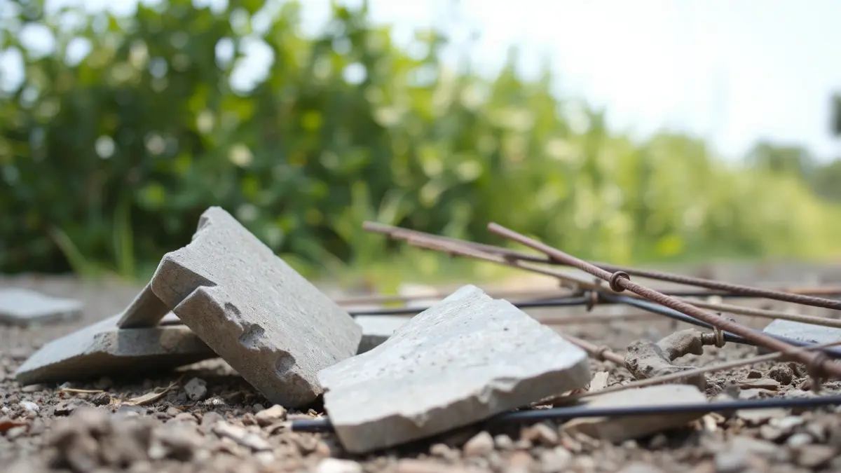 Imagen genérica de escombros de una escombrera ilegal en un entorno natural.
