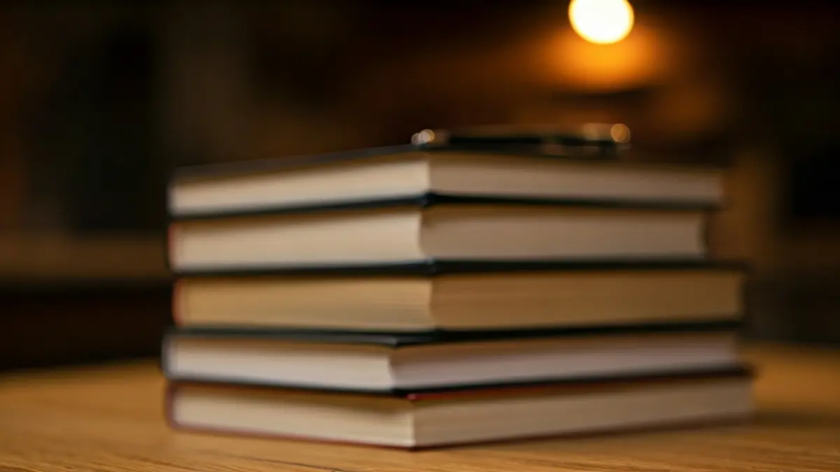 Imagen genérica de una pila de libros, representando el trabajo de una escritora.