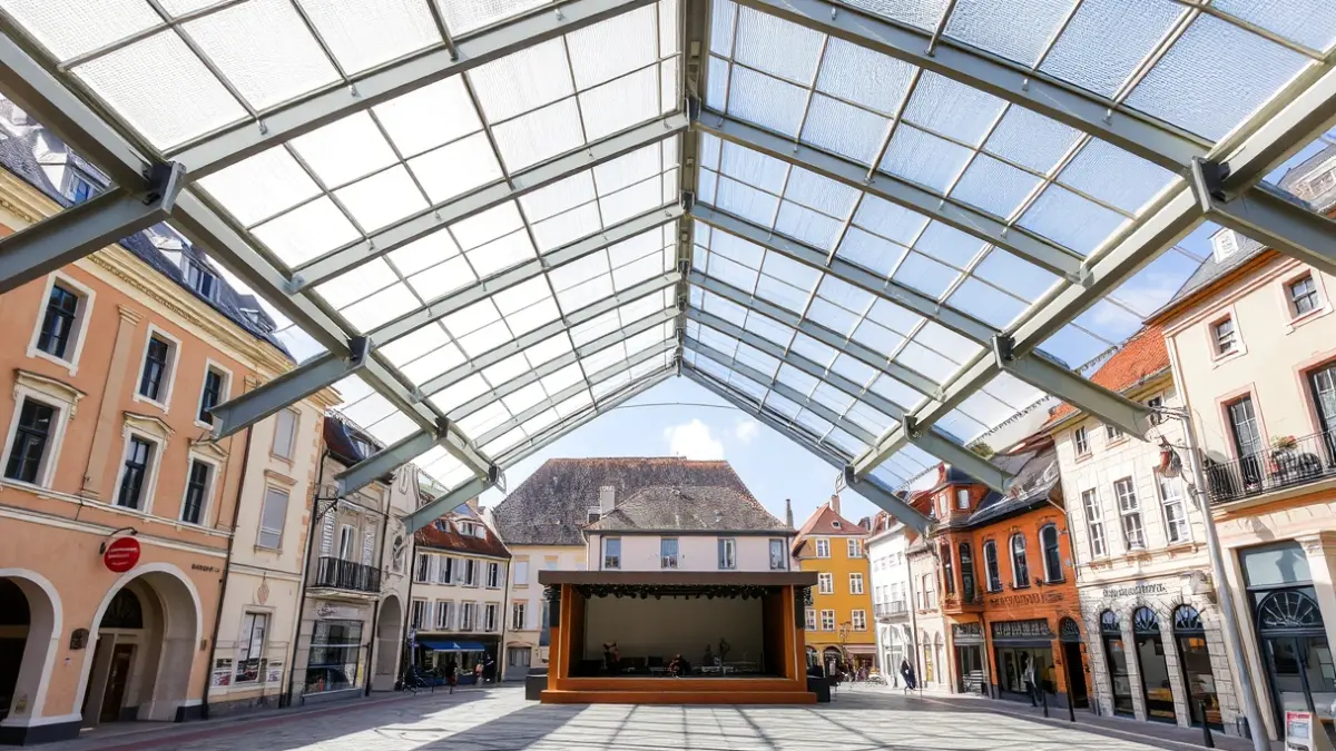 Generic image of a possible design for the new cover of Muskiz's Meatzari square.