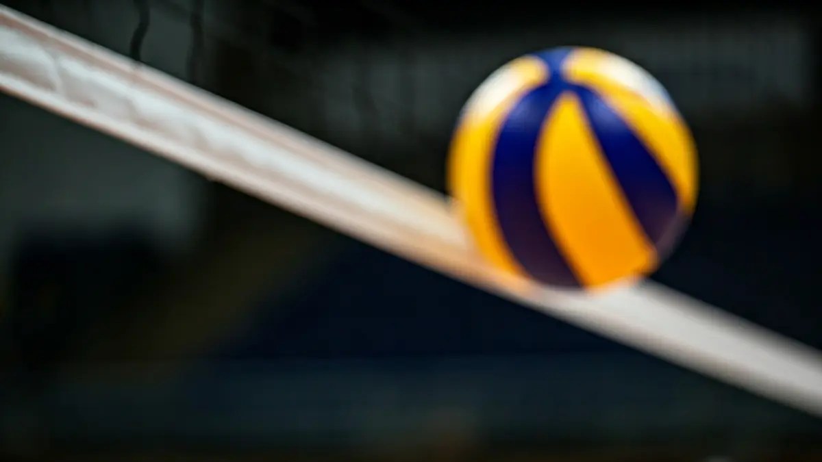 Irudi generikoa boleibol sare baten, atzealdean boleibol lauso batekin.