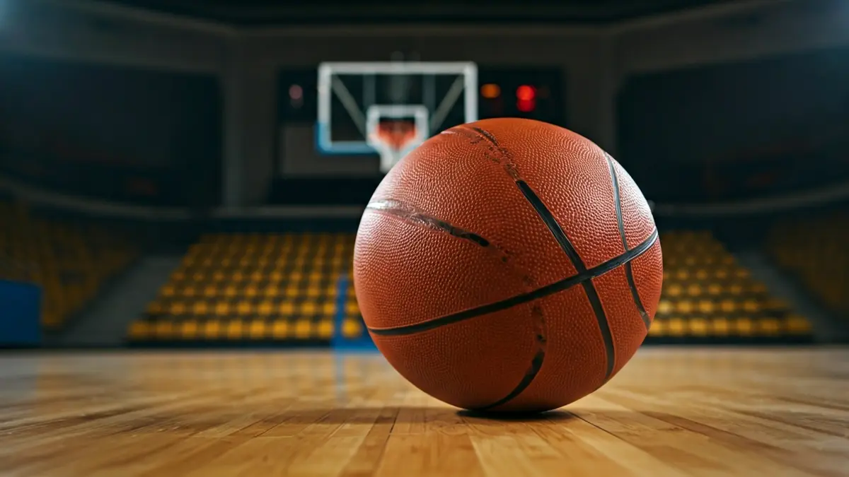 Saskibaloi baloi baten irudi generikoa, zoru leundu batean.