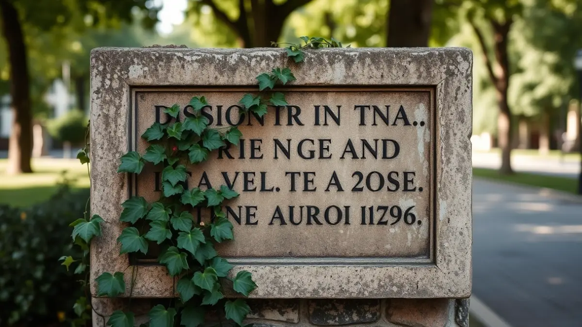 Imagen genérica de una placa conmemorativa que recordará el poblado gitano de Gao Lacho Drom en Lakua.