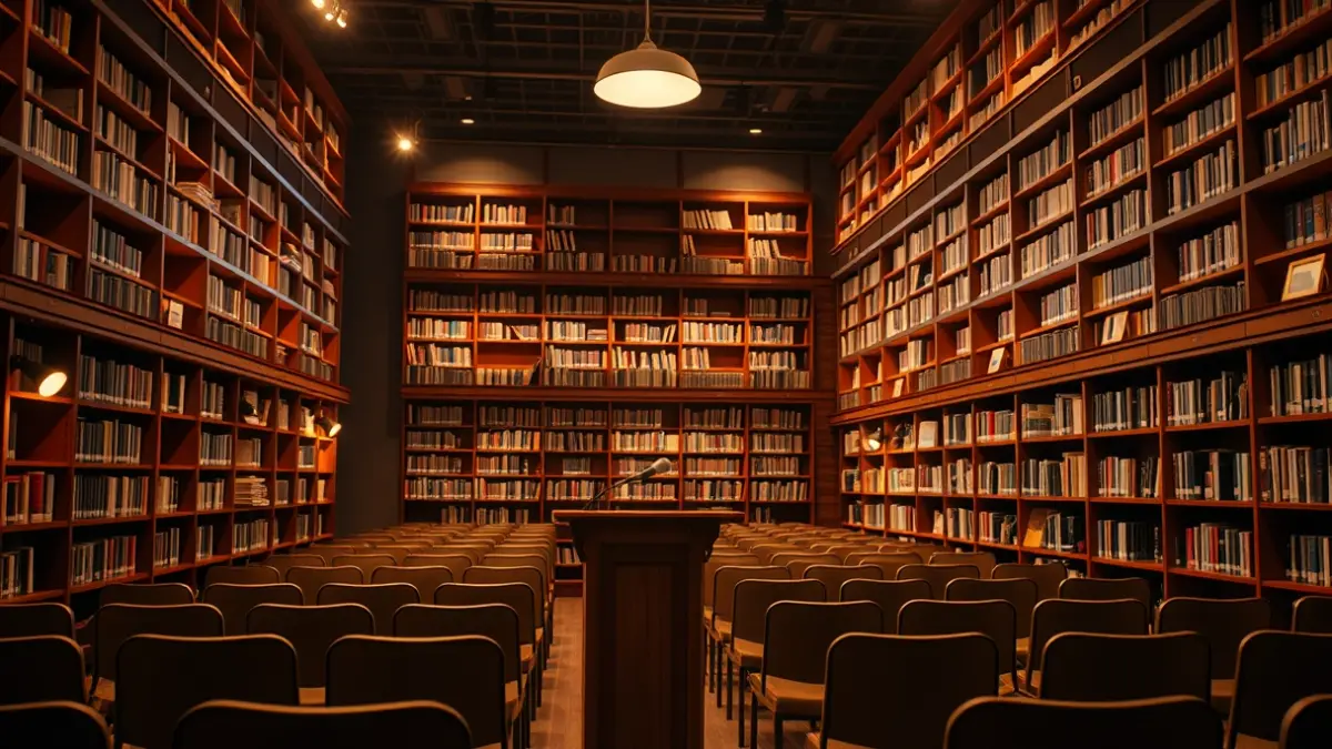 Irudi generikoa: dokumental baten proiekziorako prestatutako aretoa.