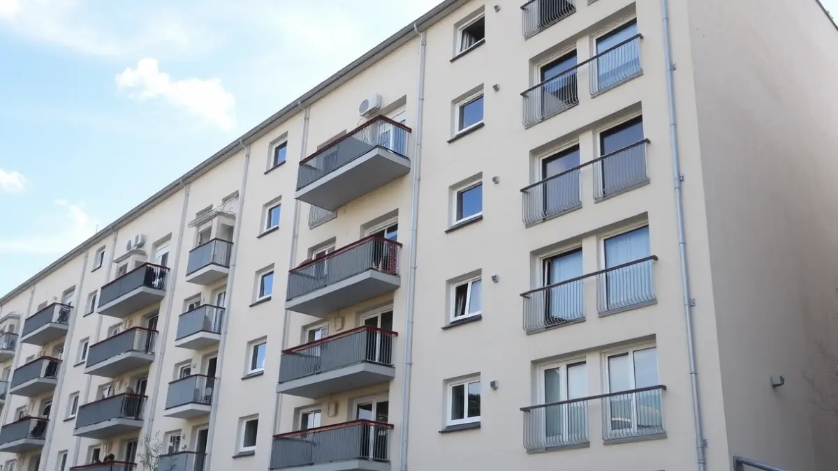 Imagen genérica de la fachada de un nuevo edificio de viviendas sociales en Sestao.