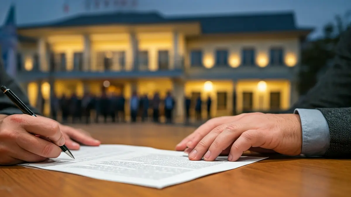 Irudi generikoa udal aurrekontuak sinatzen dituzten eskuena.