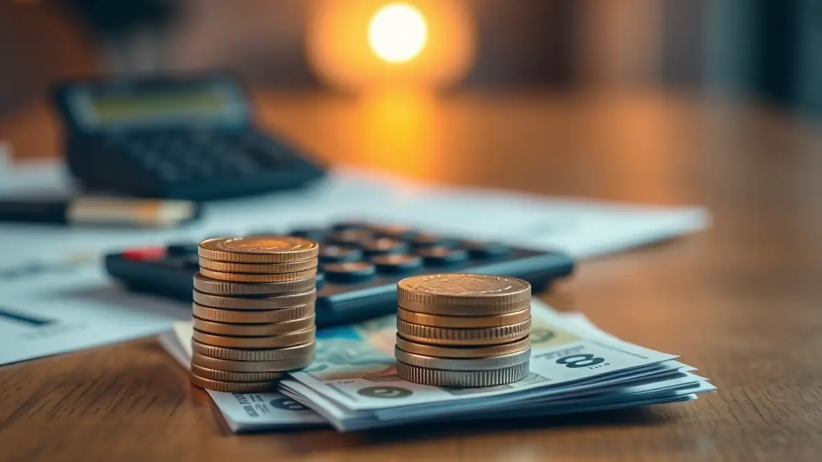 Diru pilaren irudi generikoa, enpresen finantzak eta zuzendaritzako ordainsariak irudikatuz.