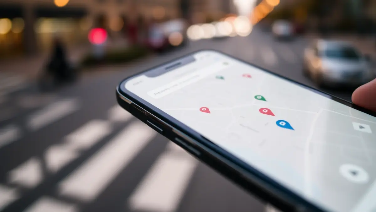 Generic image of a smartphone screen displaying a parking application.