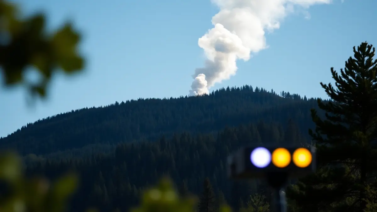 Generic image of smoke rising from a forest