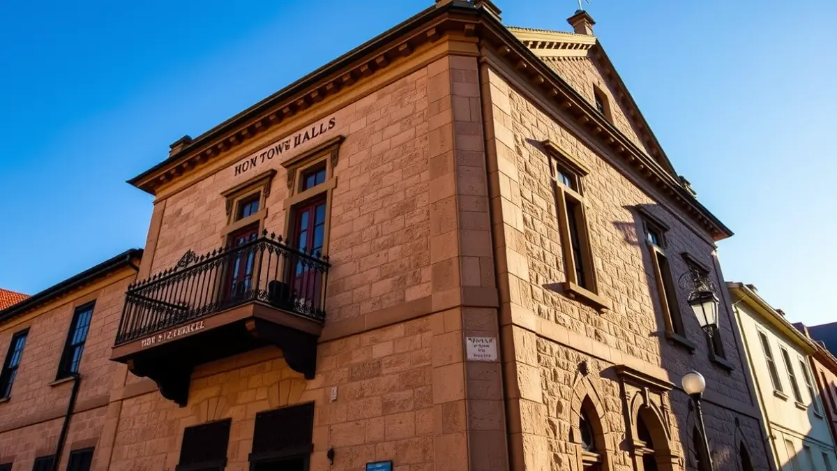 Usurbilgo Udalaren fatxada, eguzki argitan