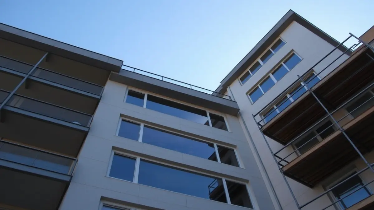 Generic image of protected housing construction in Zarautz, under sunlight.