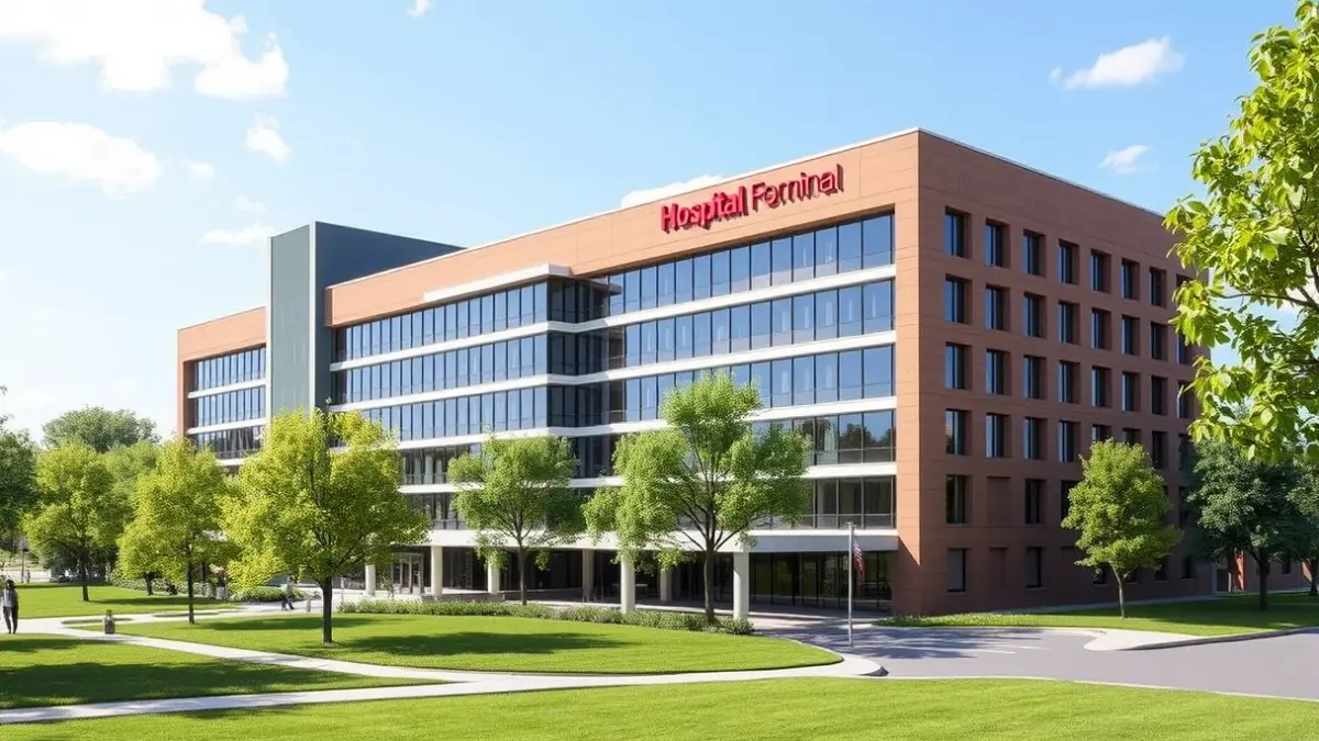 Imagen del nuevo hospital de Tolosa, con siete plantas y un diseño moderno.