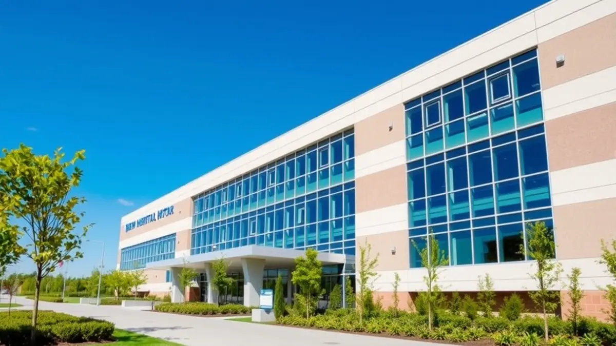 Imagen genérica del nuevo hospital de Tolosa, con un diseño moderno.