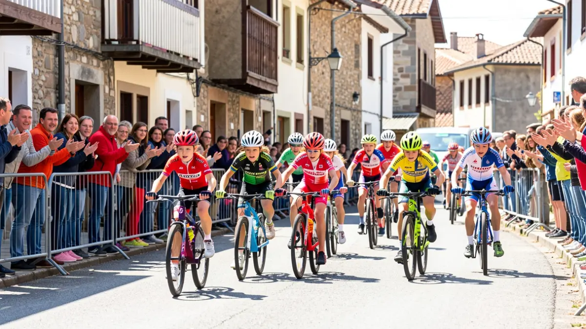 Generic image of young participants in a cycling race.