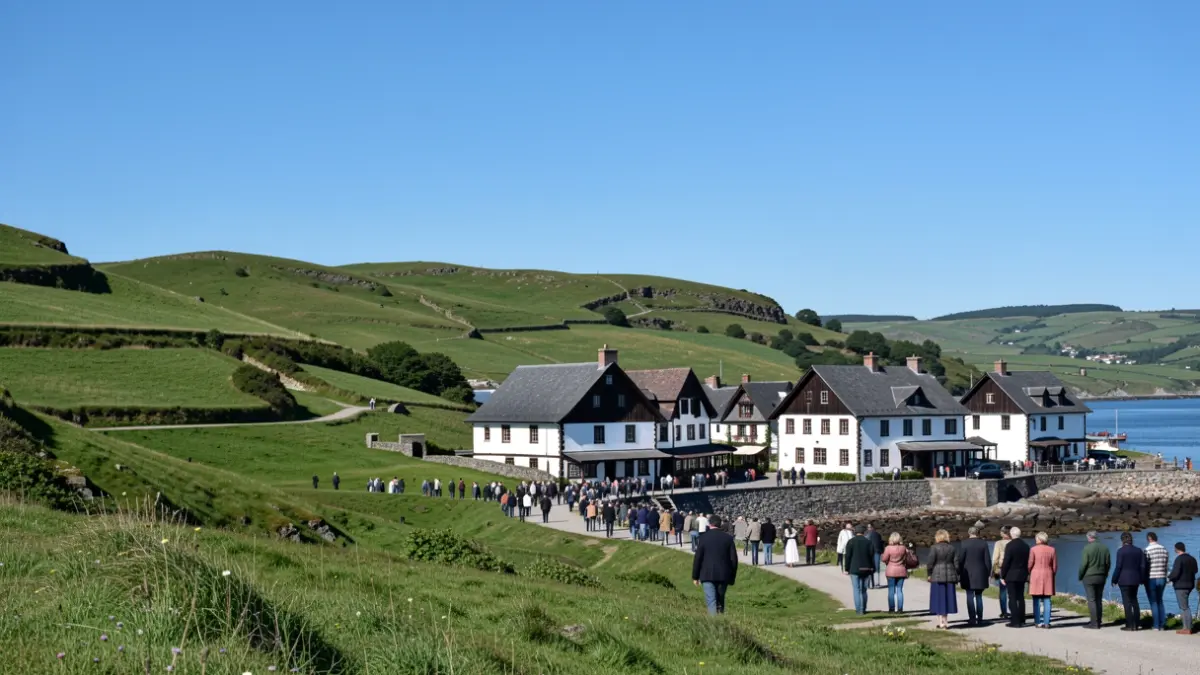 Generic image of a Euskadi landscape and a small town.