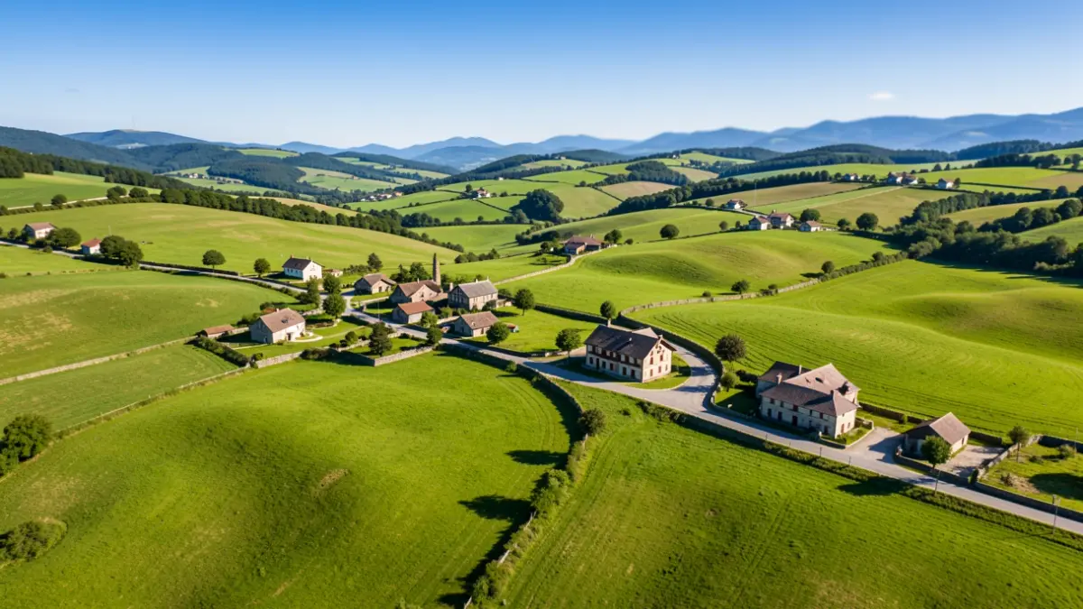 Imagen genérica de un paisaje rural vasco.