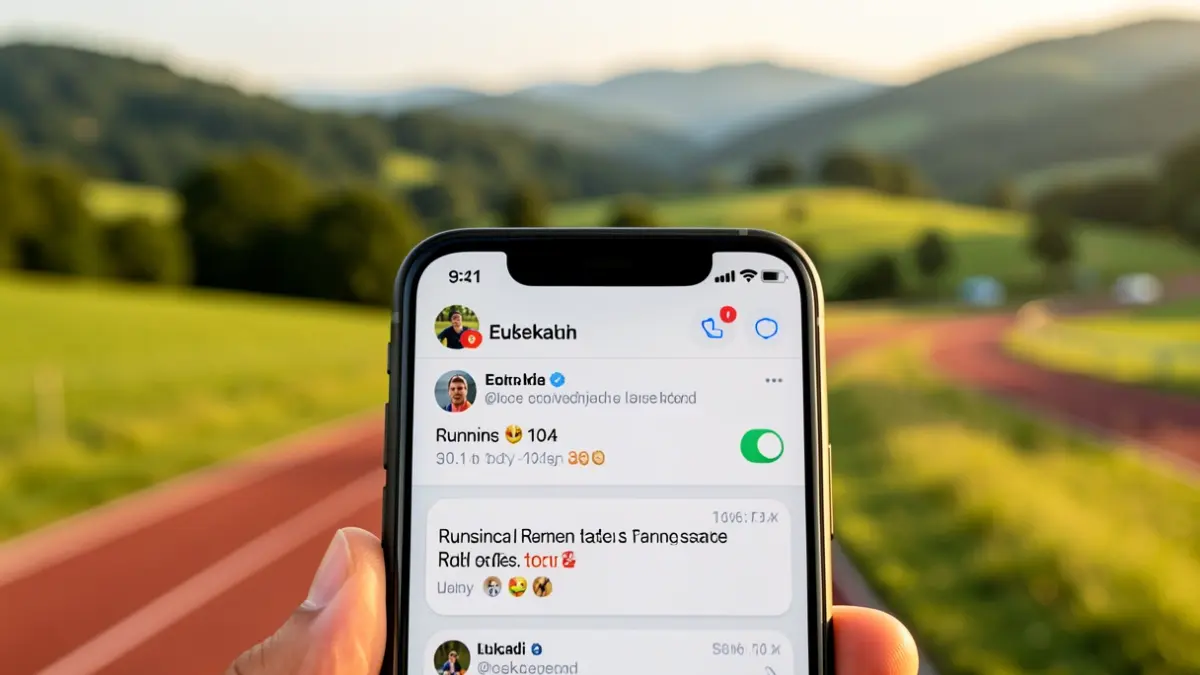 Generic image: smartphone screen with race information.