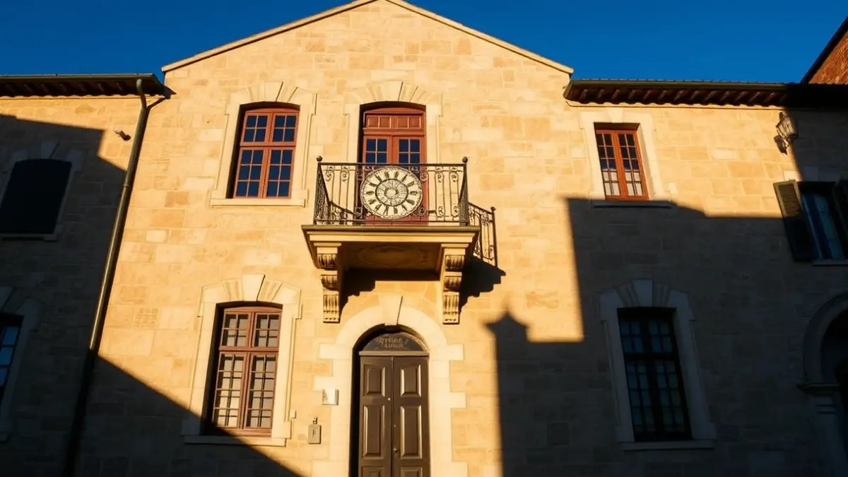 Imagen genérica del ayuntamiento de Azpeitia, bajo la luz del sol.