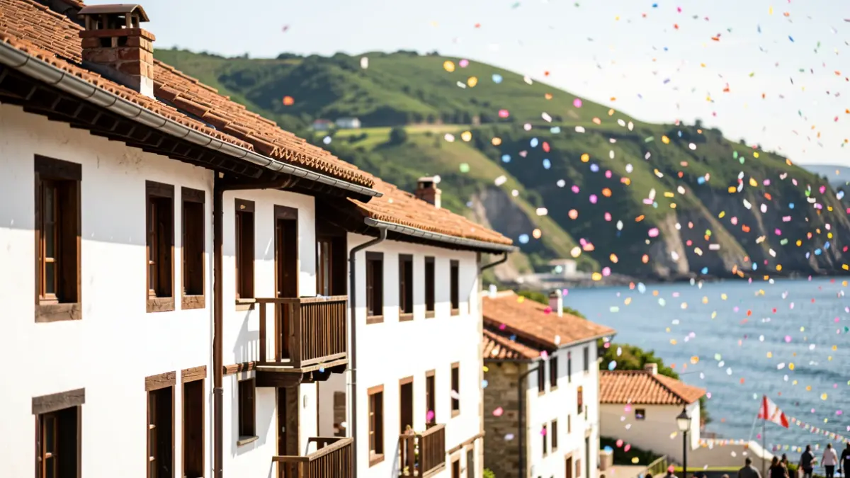 Imagen genérica: Arquitectura vasca, paisaje costero y ambiente festivo.