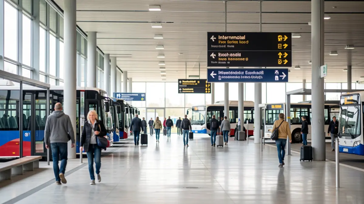 Imagen genérica de una estación de autobuses moderna.