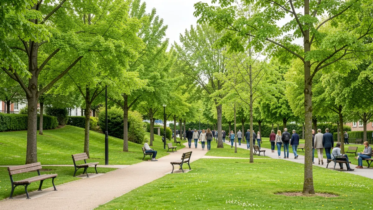 Imagen genérica de un parque en Beasain, con vecinos.