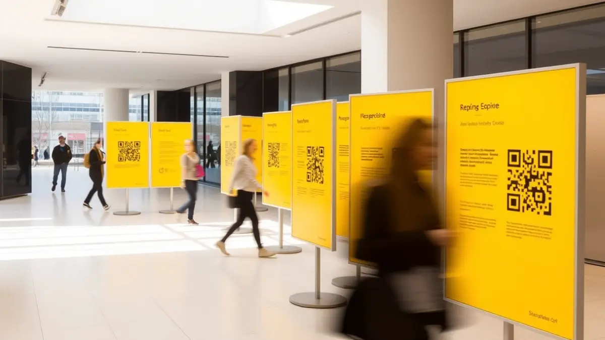 Generic image of a health plan exhibition at La Ribera Market in Bilbao.