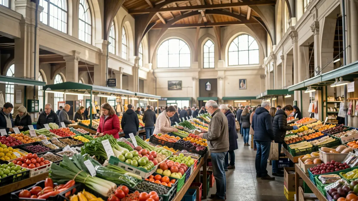 Imagen genérica del interior de un mercado.