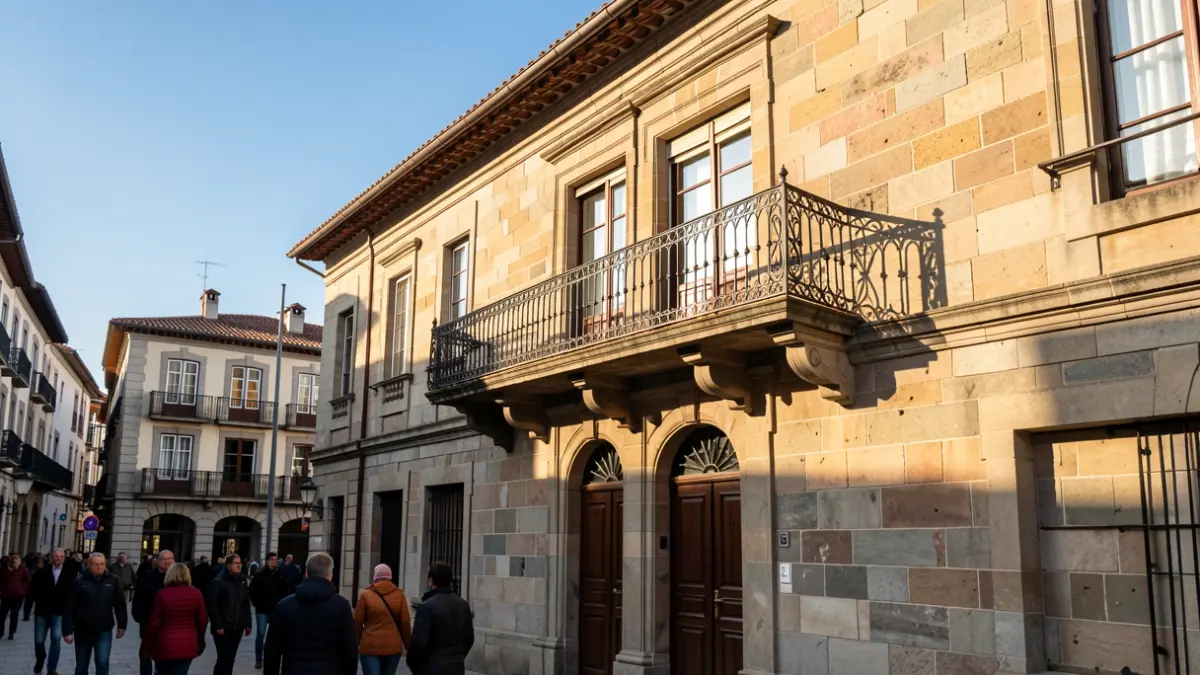 Imagen genérica de la fachada del ayuntamiento de Bilbao, bajo el sol de la tarde.