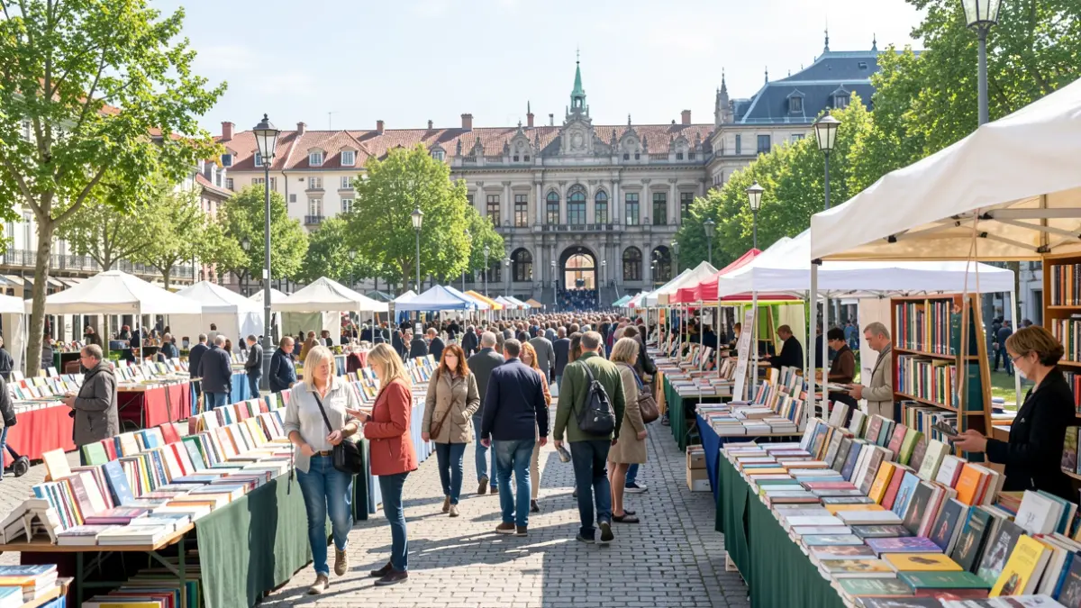 Generic image of a book fair in El Arenal, Bilbao.
