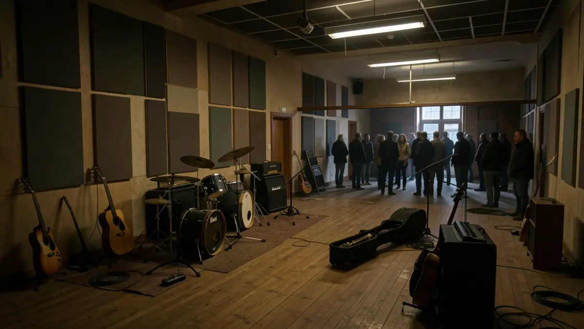 Generic image of an empty rehearsal room.
