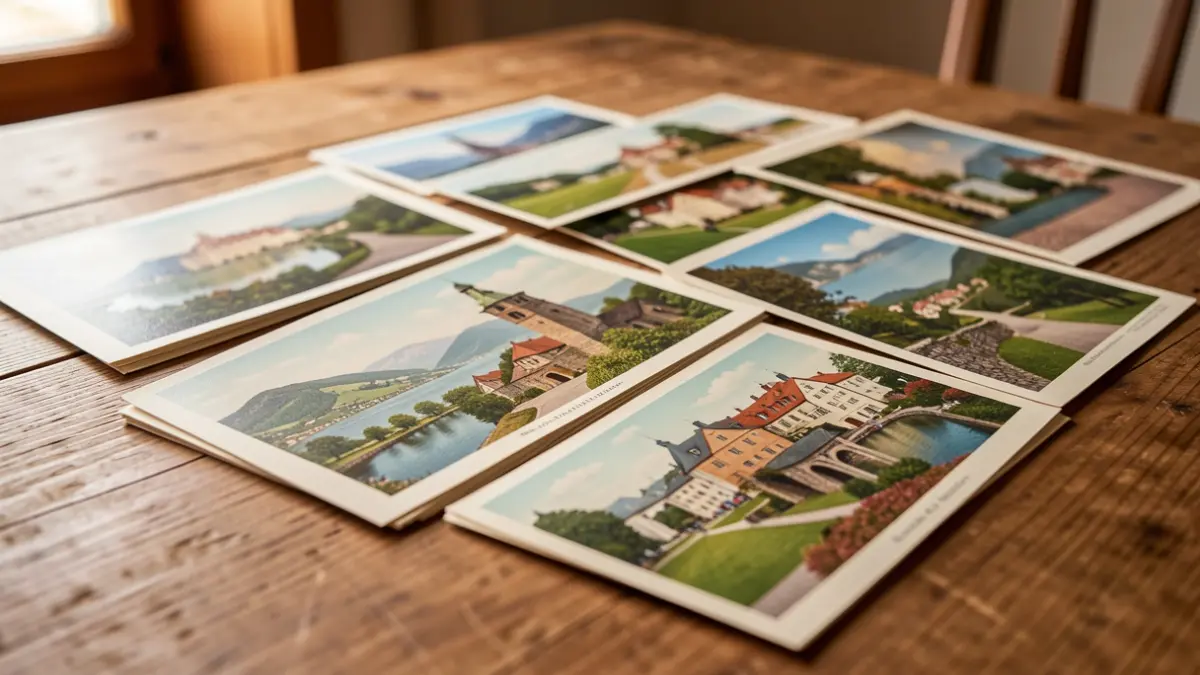 Imagen genérica de una colección de postales.