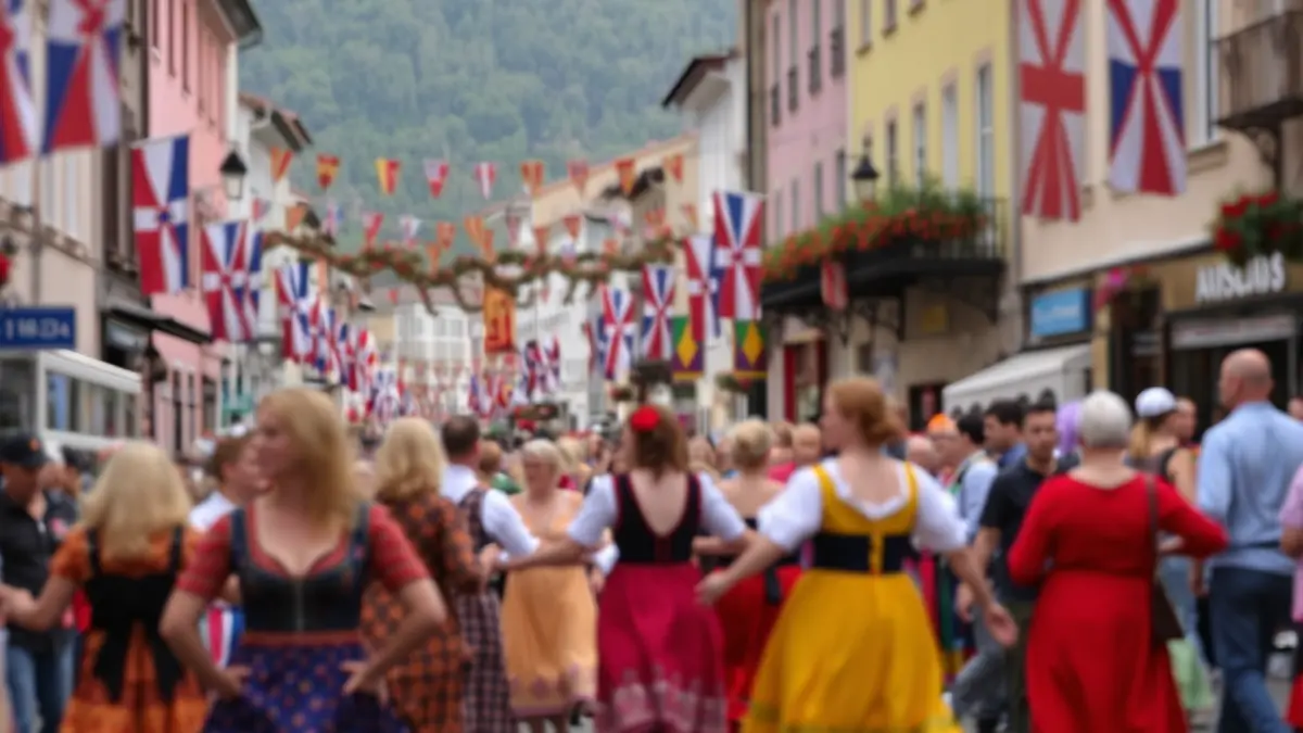Imagen genérica de un ambiente festivo callejero durante el Dantzari Txiki Eguna.