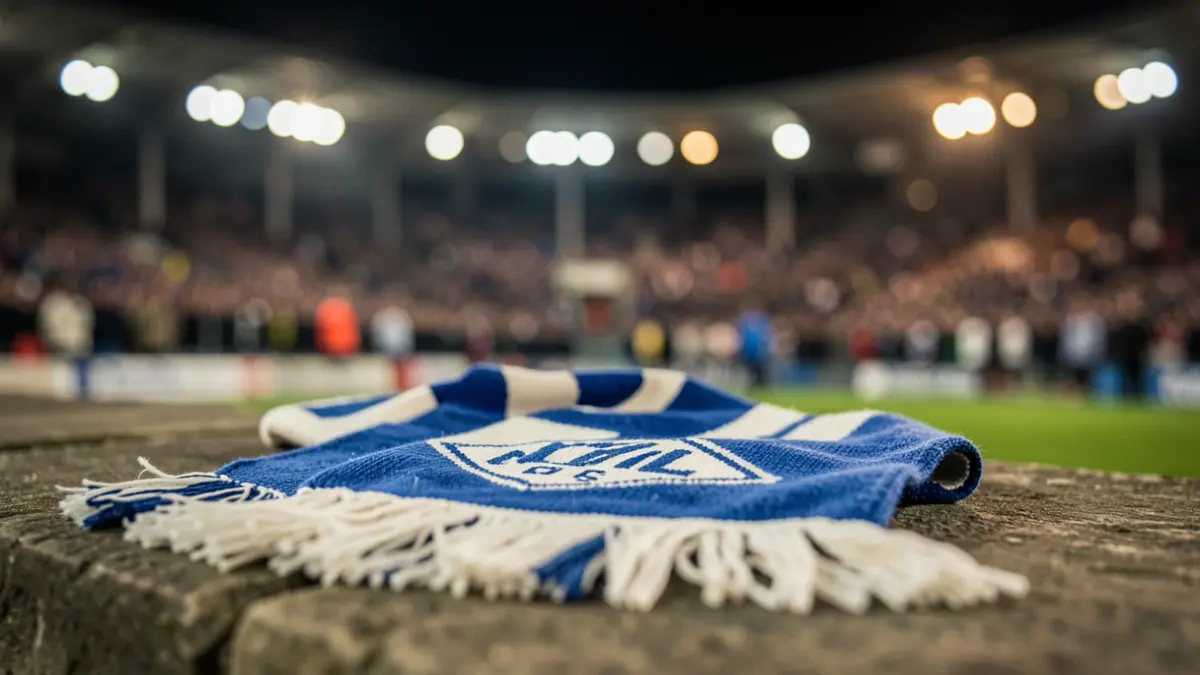 Bufanda blanquiazul conmemorativa del 25 aniversario de la final de Dortmund.