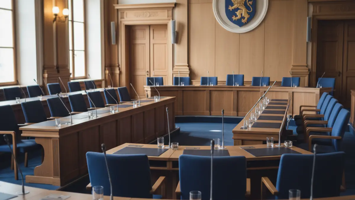 Generic image of a municipal council chamber, representing a political debate.