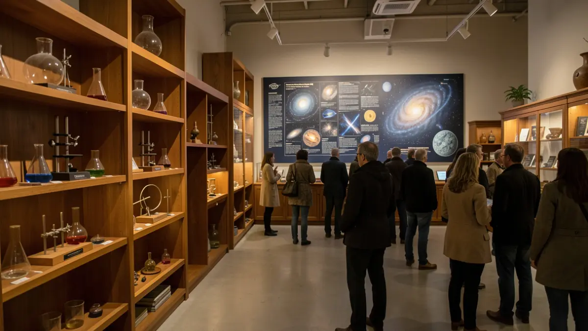 Laboratorium Museoko erakusketa zientifikoaren ikuspegia.