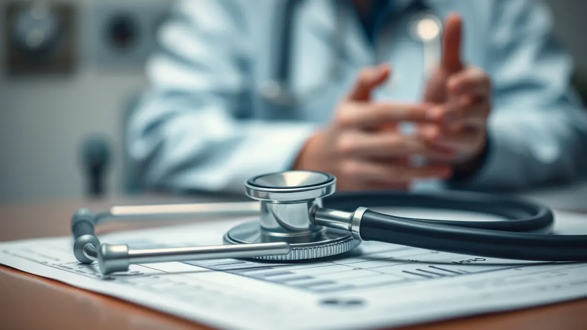 Generic image of healthcare tools with soft hospital lighting.