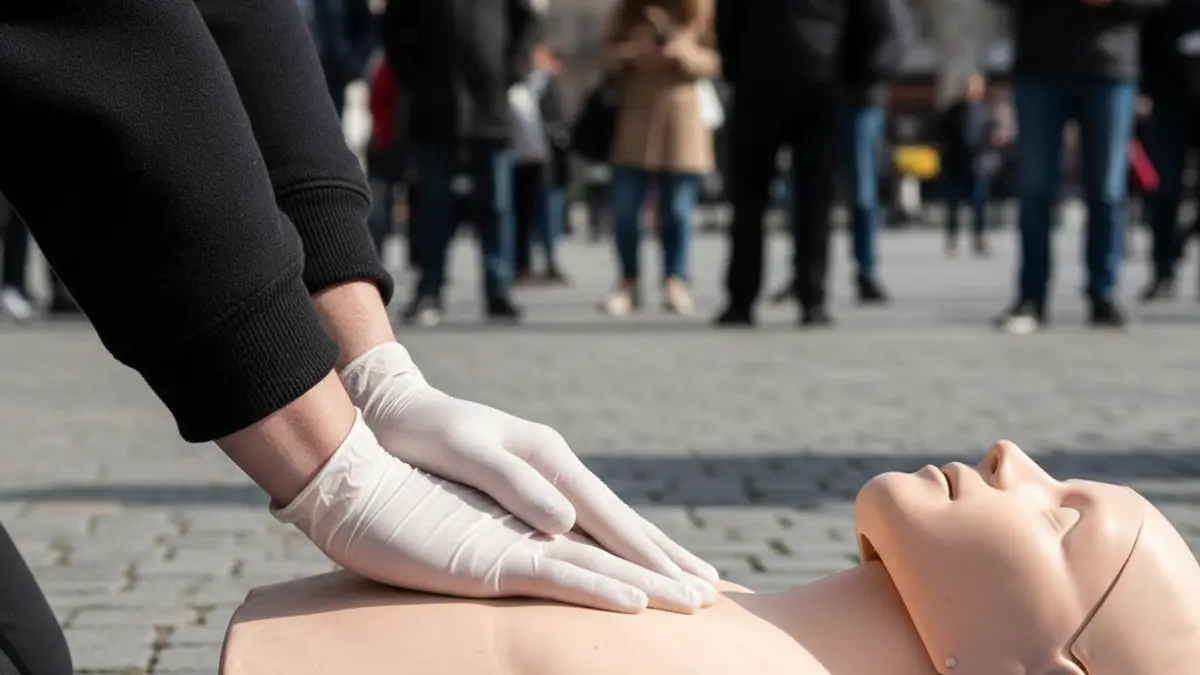 Generic image of a person performing cardiopulmonary resuscitation (CPR) on a dummy.
