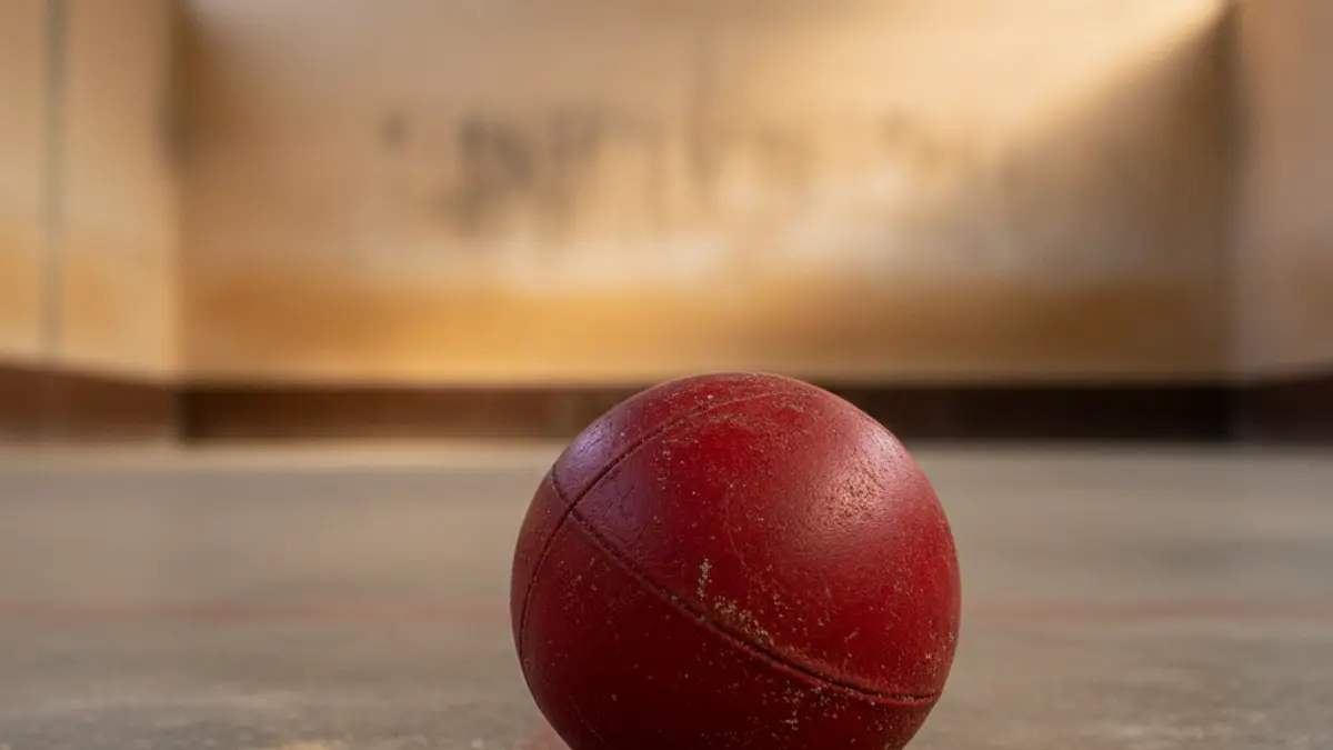 Adapted Basque pelota ball on a pelota court.