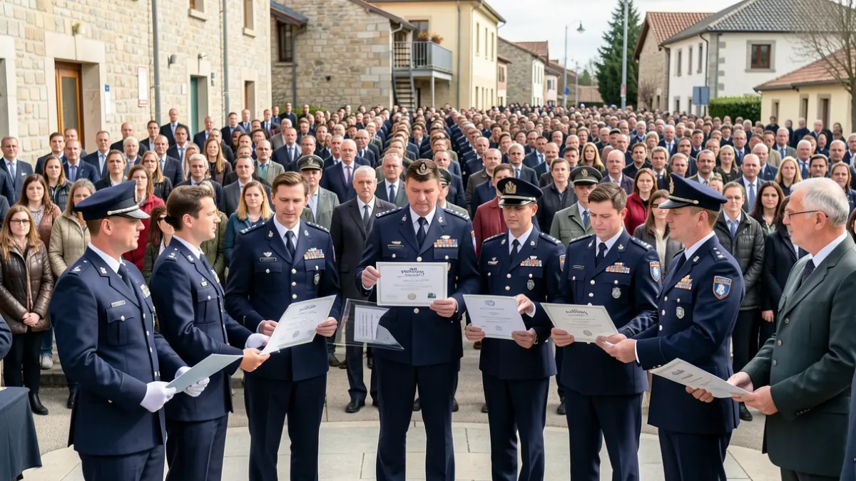 Generic image of a Basque Police graduation ceremony.