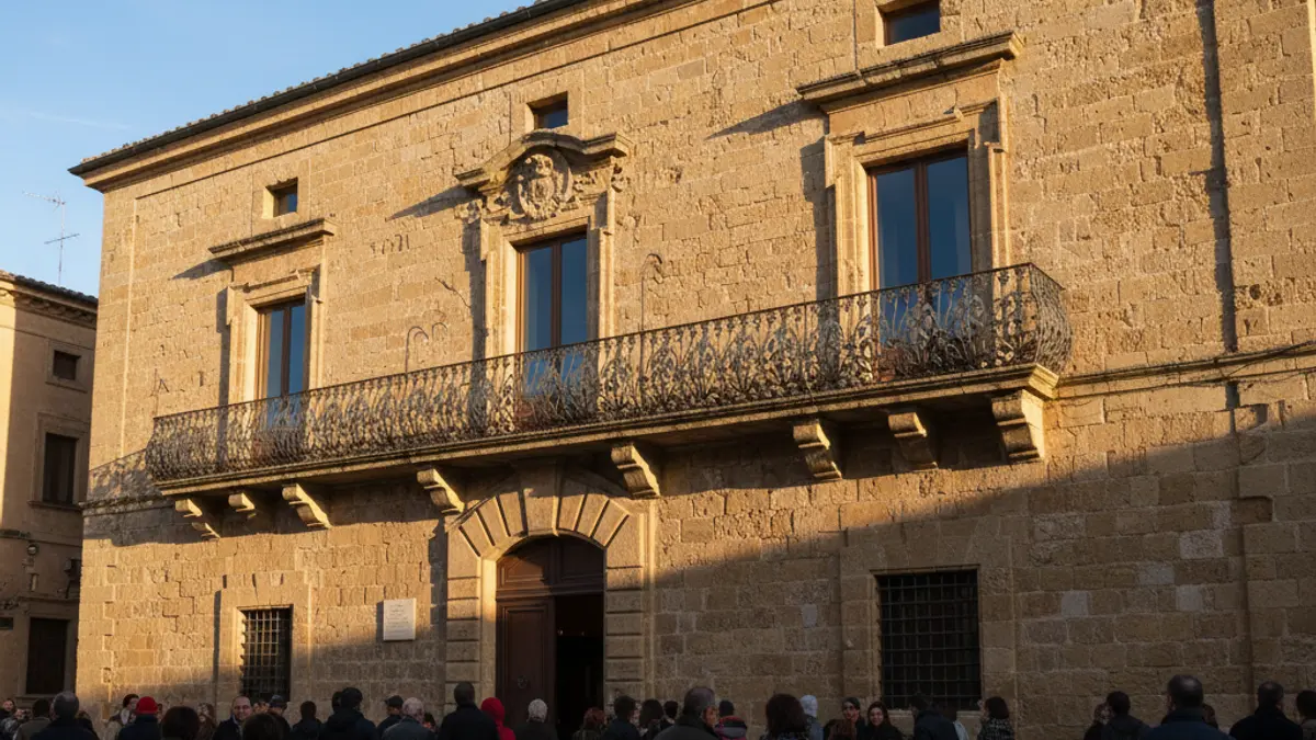 Generic image of Berastegi town hall, with afternoon sunlight.
