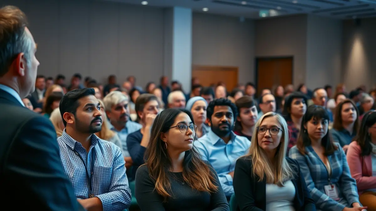 Attendees at the International Families Congress listening to a presentation.