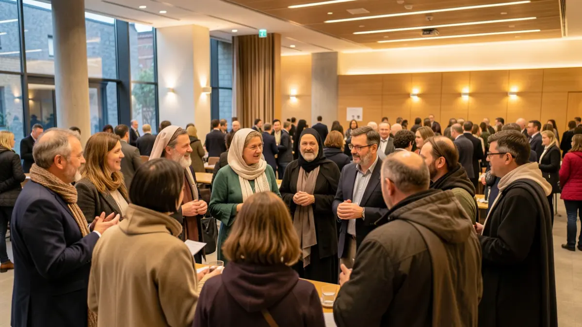 Generic image of a diverse group of people in conversation, emphasizing respectful dialogue and mutual understanding.
