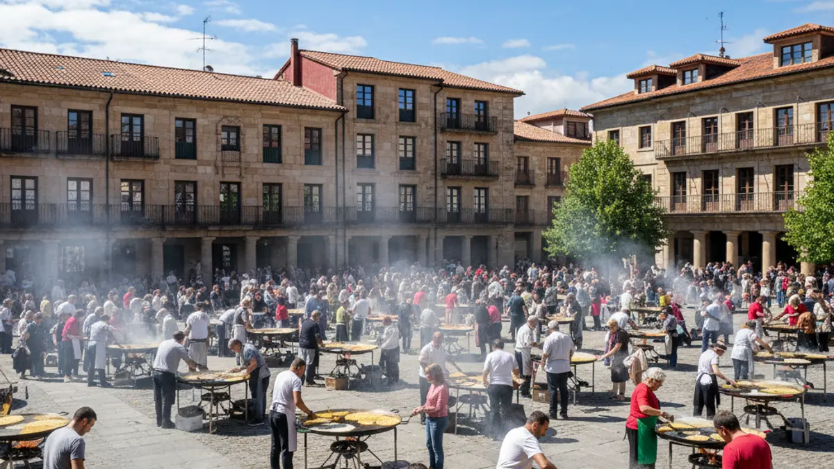 Generic image of the paella and tortilla competition at Gardea festivities.