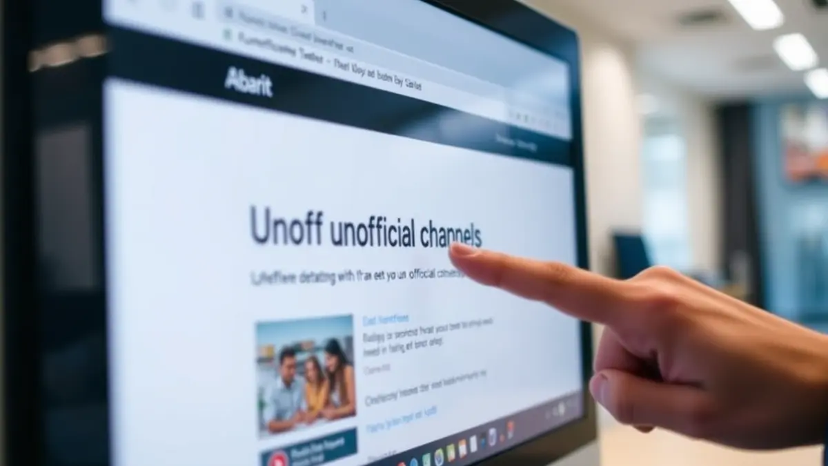 Generic image of a website scam warning.
