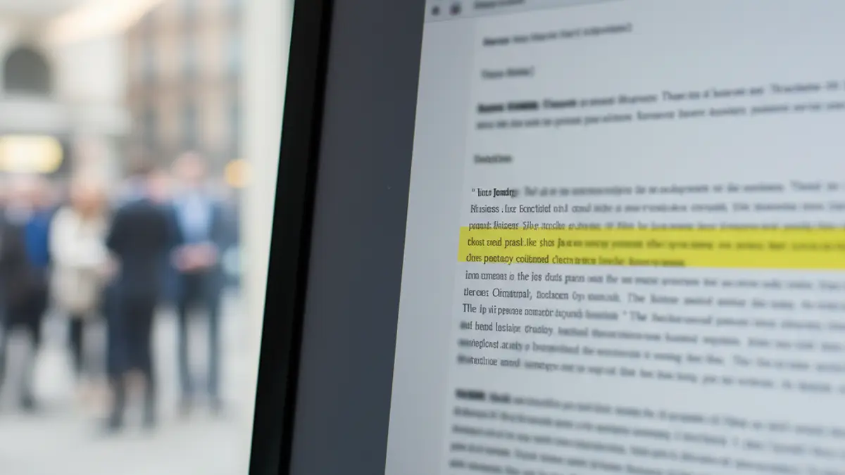 Imagen genérica: un documento legal en la pantalla de un ordenador.